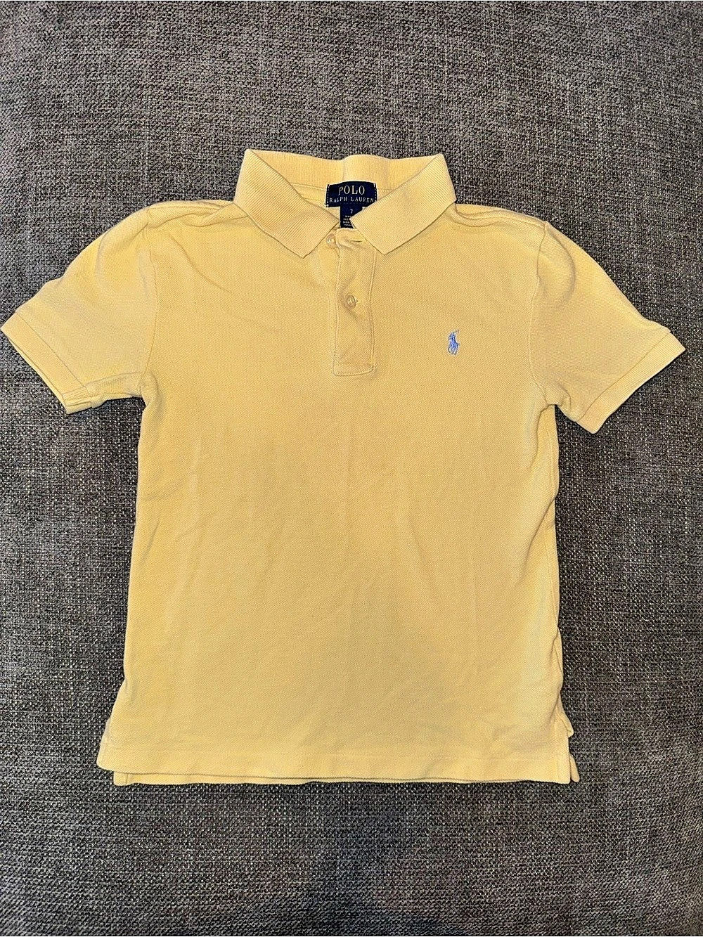 Polo Ralph Lauren Boys Polo Shirt Yellow Size 7